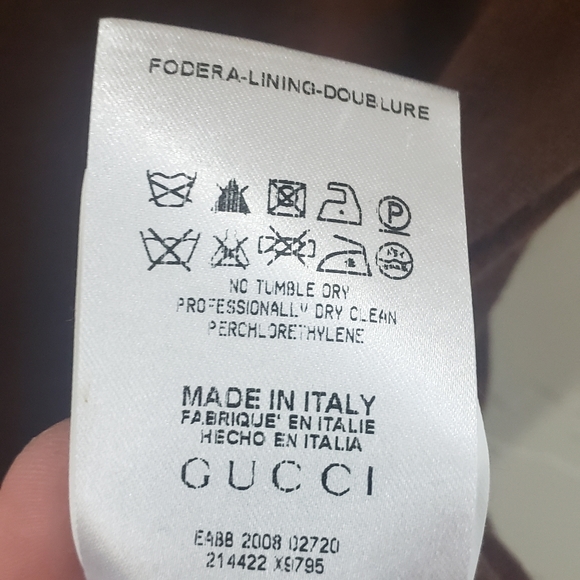 authentic GUCCI knit sleeveless tank top sweater v neck brown size Large - Picture 5 of 9